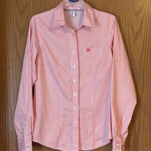 CINCH Coral Striped Shirt western worn once Ladies medium